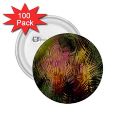 Abstract Brush Strokes In A Floral Pattern  2.25  Buttons (100 pack) 