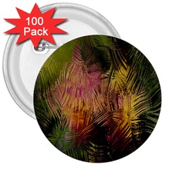 Abstract Brush Strokes In A Floral Pattern  3  Buttons (100 pack) 