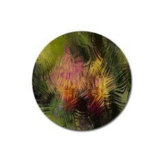 Abstract Brush Strokes In A Floral Pattern  Magnet 3  (Round)