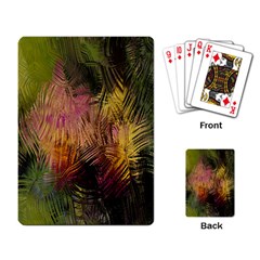 Abstract Brush Strokes In A Floral Pattern  Playing Card