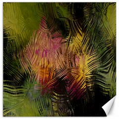 Abstract Brush Strokes In A Floral Pattern  Canvas 12  x 12  