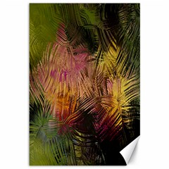 Abstract Brush Strokes In A Floral Pattern  Canvas 12  x 18  