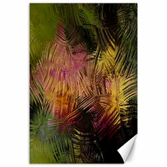 Abstract Brush Strokes In A Floral Pattern  Canvas 24  x 36 