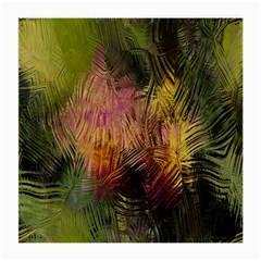 Abstract Brush Strokes In A Floral Pattern  Medium Glasses Cloth