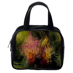Abstract Brush Strokes In A Floral Pattern  Classic Handbags (One Side)