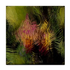 Abstract Brush Strokes In A Floral Pattern  Face Towel