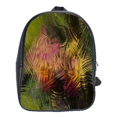 Abstract Brush Strokes In A Floral Pattern  School Bags(Large) 