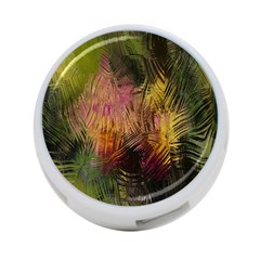 Abstract Brush Strokes In A Floral Pattern  4-Port USB Hub (One Side)