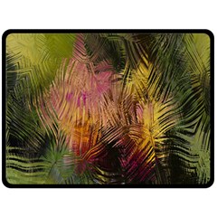 Abstract Brush Strokes In A Floral Pattern  Fleece Blanket (Large) 