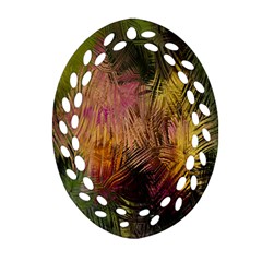 Abstract Brush Strokes In A Floral Pattern  Ornament (Oval Filigree)