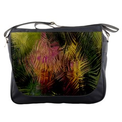 Abstract Brush Strokes In A Floral Pattern  Messenger Bags