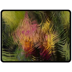 Abstract Brush Strokes In A Floral Pattern  Double Sided Fleece Blanket (Large) 