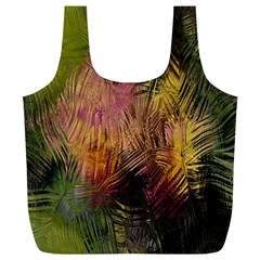 Abstract Brush Strokes In A Floral Pattern  Full Print Recycle Bags (L) 