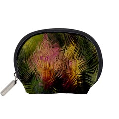 Abstract Brush Strokes In A Floral Pattern  Accessory Pouches (Small) 