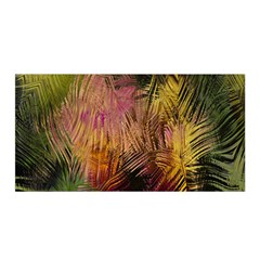 Abstract Brush Strokes In A Floral Pattern  Satin Wrap