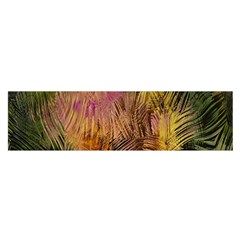 Abstract Brush Strokes In A Floral Pattern  Satin Scarf (Oblong)