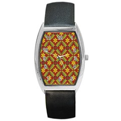 Beautiful Abstract Pattern Background Wallpaper Seamless Barrel Style Metal Watch by Simbadda