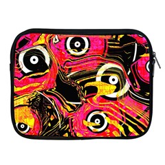 Abstract Clutter Pattern Baffled Field Apple Ipad 2/3/4 Zipper Cases by Simbadda