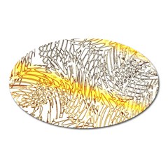 Abstract Composition Pattern Oval Magnet by Simbadda