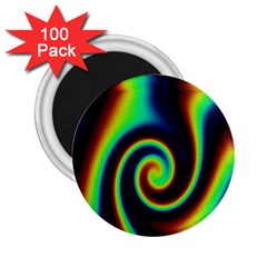Background Colorful Vortex In Structure 2 25  Magnets (100 Pack)  by Simbadda