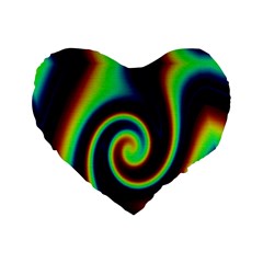 Background Colorful Vortex In Structure Standard 16  Premium Heart Shape Cushions by Simbadda