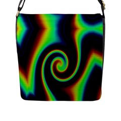 Background Colorful Vortex In Structure Flap Messenger Bag (l)  by Simbadda