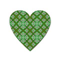 Digital Computer Graphic Seamless Geometric Ornament Heart Magnet