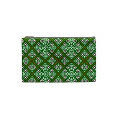 Digital Computer Graphic Seamless Geometric Ornament Cosmetic Bag (small)  by Simbadda