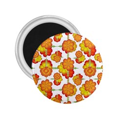 Colorful Stylized Floral Pattern 2 25  Magnets by dflcprints