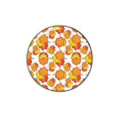 Colorful Stylized Floral Pattern Hat Clip Ball Marker by dflcprints