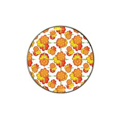 Colorful Stylized Floral Pattern Hat Clip Ball Marker (4 Pack) by dflcprints