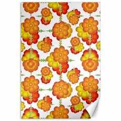 Colorful Stylized Floral Pattern Canvas 12  X 18   by dflcprints