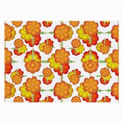 Colorful Stylized Floral Pattern Large Glasses Cloth by dflcprints