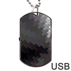 Abstract Pattern Moving Transverse Dog Tag Usb Flash (two Sides) by Simbadda