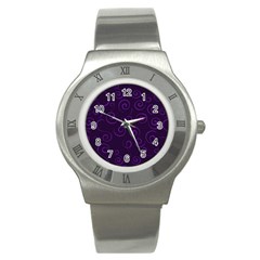 Pattern Stainless Steel Watch