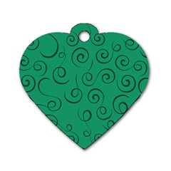 Pattern Dog Tag Heart (one Side)