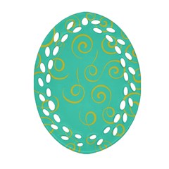 Pattern Oval Filigree Ornament (two Sides)