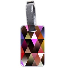 Triangles Abstract Triangle Background Pattern Luggage Tags (two Sides) by Simbadda