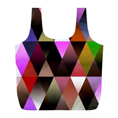 Triangles Abstract Triangle Background Pattern Full Print Recycle Bags (l)  by Simbadda