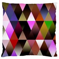 Triangles Abstract Triangle Background Pattern Large Flano Cushion Case (one Side) by Simbadda