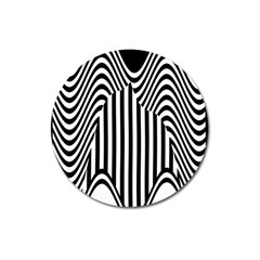 Stripe Abstract Stripped Geometric Background Magnet 3  (round) by Simbadda