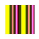 Stripes Abstract Background Pattern Small Satin Scarf (Square) Front