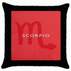 Zodiac Scorpio Throw Pillow Case (black)