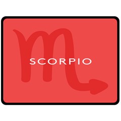 Zodiac Scorpio Fleece Blanket (large)  by Mariart