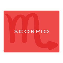 Zodiac Scorpio Double Sided Flano Blanket (mini)  by Mariart