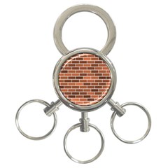 Brick Brown Line Texture 3-ring Key Chains by Mariart