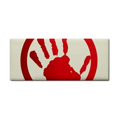 Bloody Handprint Stop Emob Sign Red Circle Cosmetic Storage Cases by Mariart