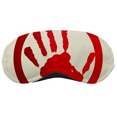 Bloody Handprint Stop Emob Sign Red Circle Sleeping Masks by Mariart