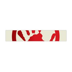 Bloody Handprint Stop Emob Sign Red Circle Flano Scarf (mini) by Mariart