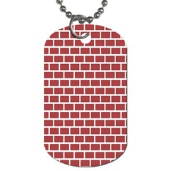 Brick Line Red White Dog Tag (two Sides)